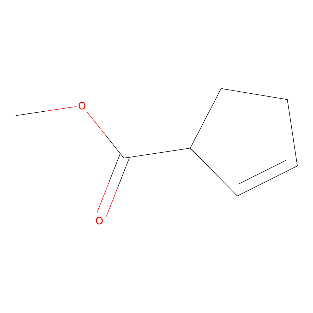 Methyl cyclopent-2-ene-1-carboxylate molecular structure, CAS 2258-56-2