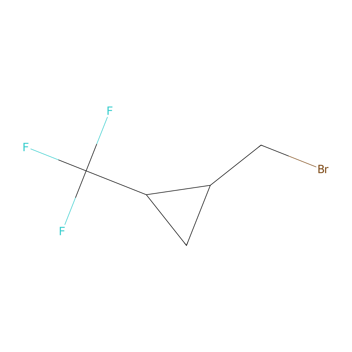 1-(Bromomethyl)-2-(trifluoromethyl)cyclopropane molecular structure, CAS 22581-23-3