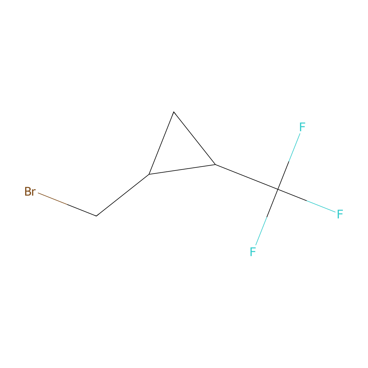 1-(Bromomethyl)-2-(trifluoromethyl)cyclopropane molecular structure, CAS 22581-23-3