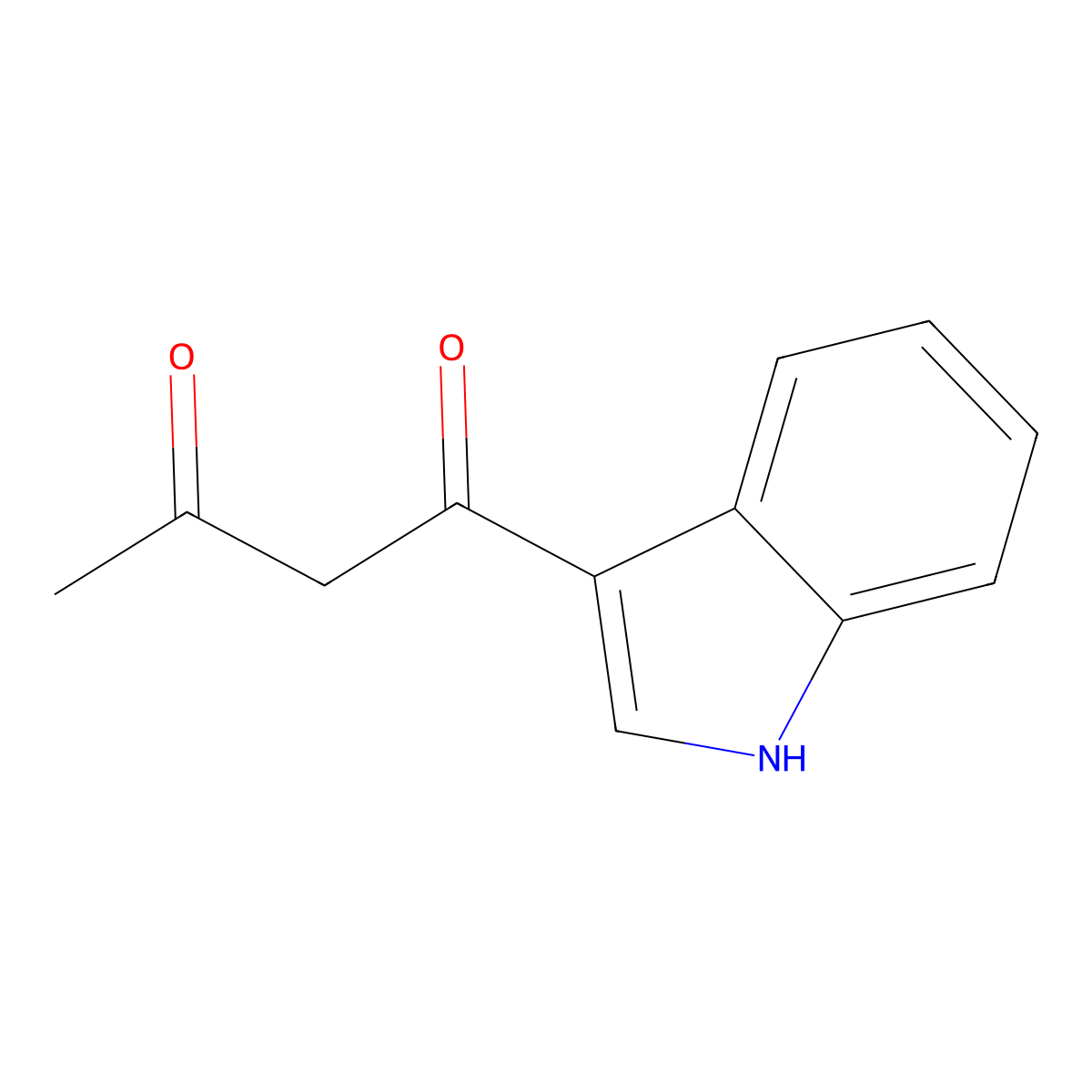 1-(1H-indol-3-yl)butane-1,3-dione molecular structure, CAS 22582-46-3