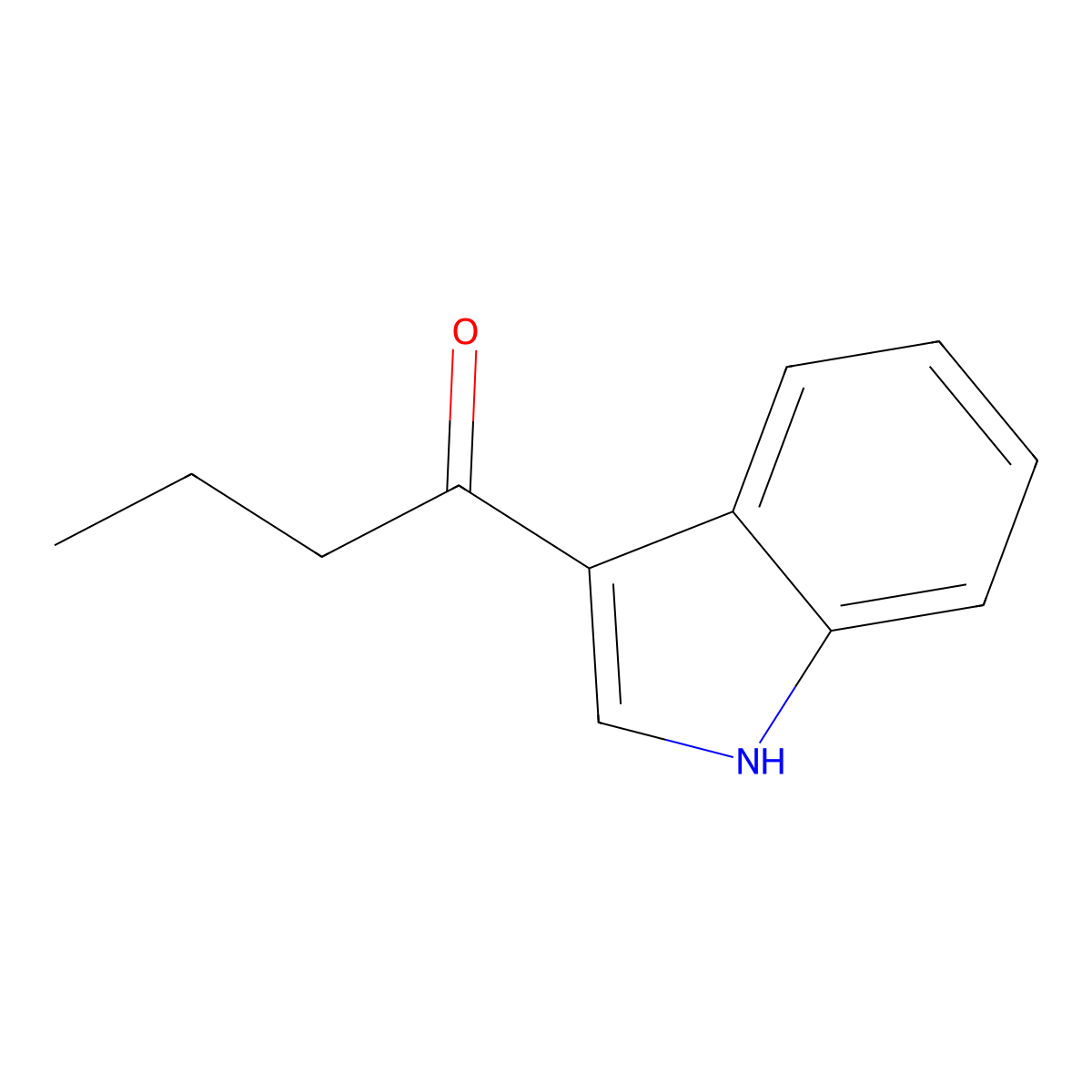 1-(1H-indol-3-yl)butan-1-one molecular structure, CAS 22582-67-8
