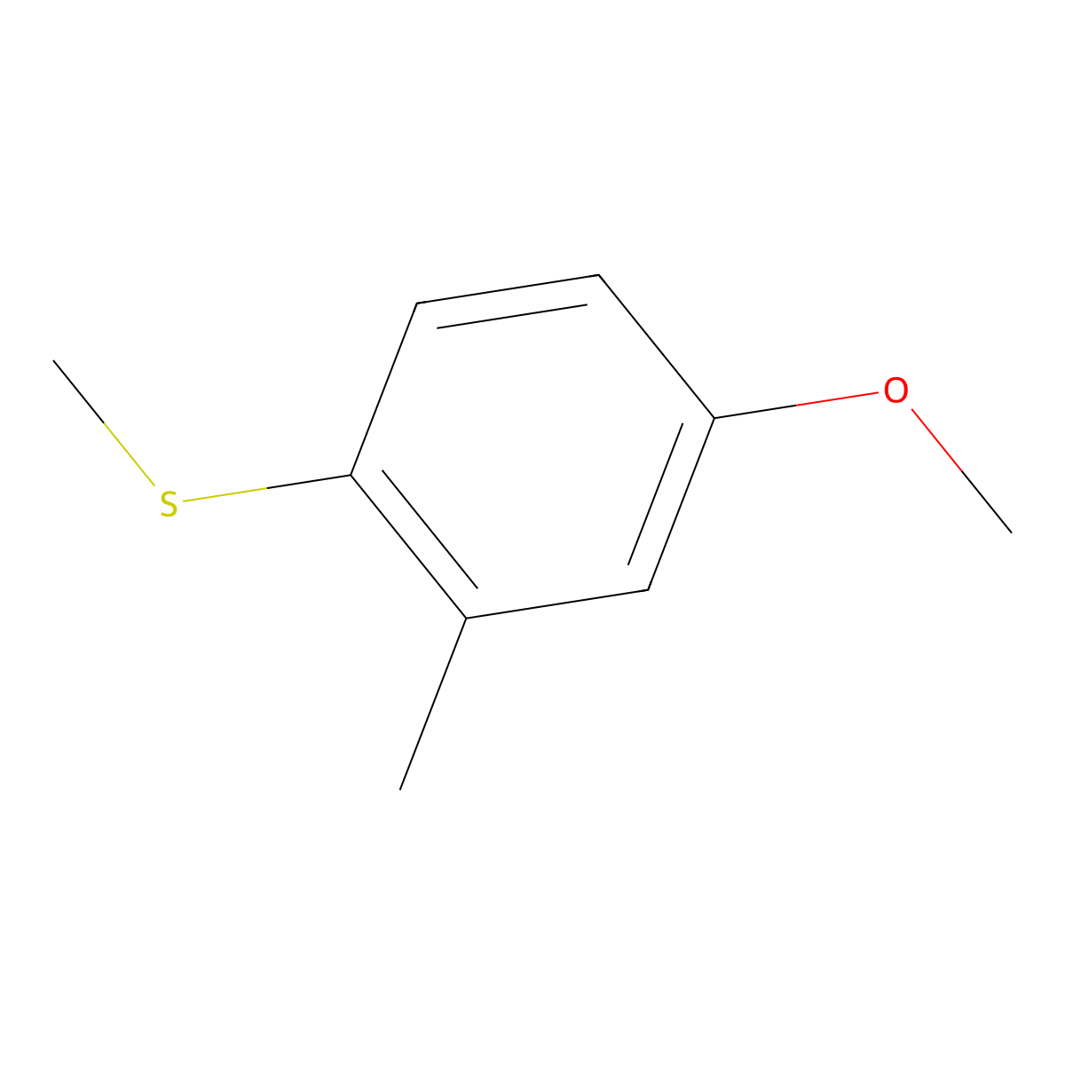3-Methyl-4-(methylthio)anisole molecular structure, CAS 22583-04-6