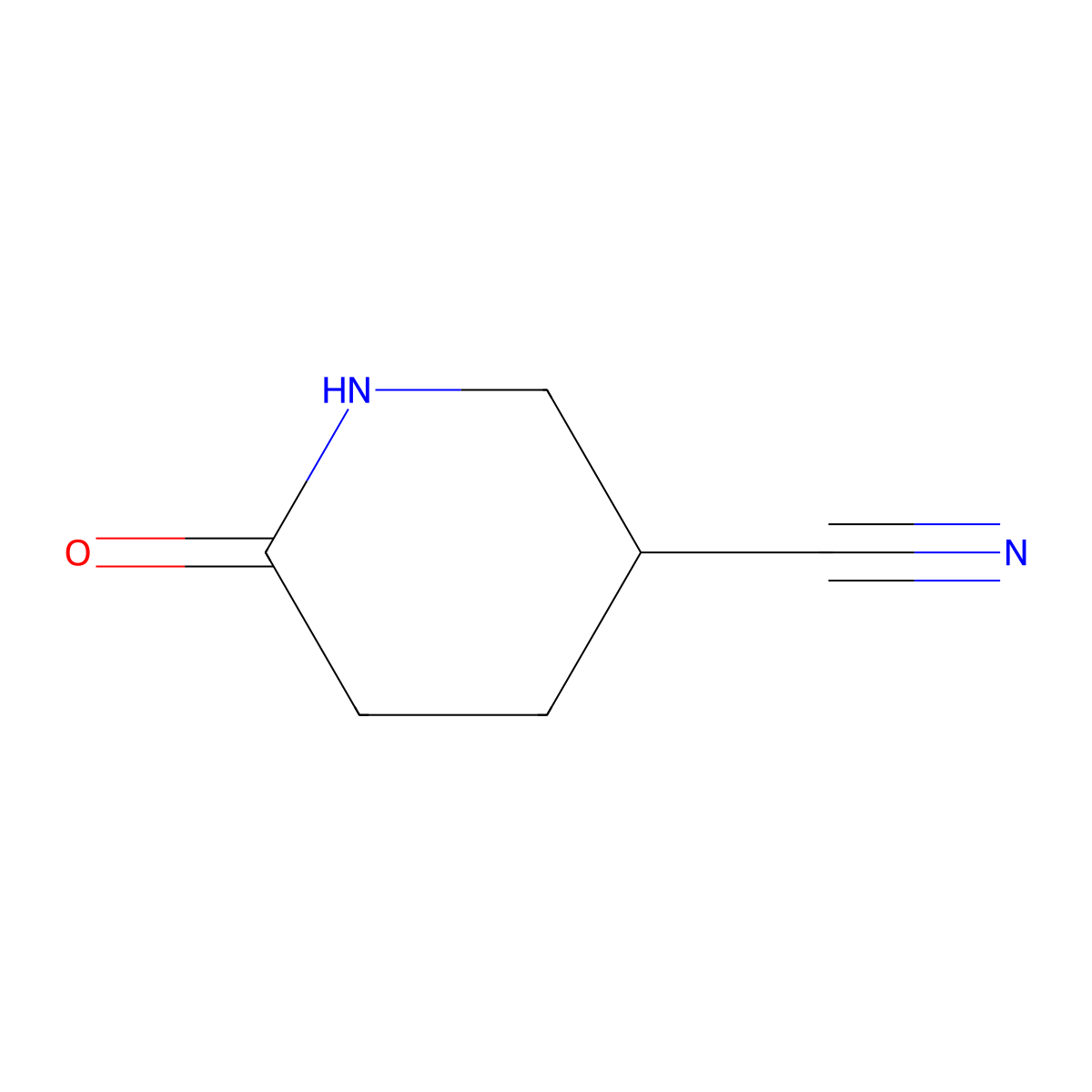 3-Piperidinecarbonitrile, 6-oxo- molecular structure, CAS 22584-95-8