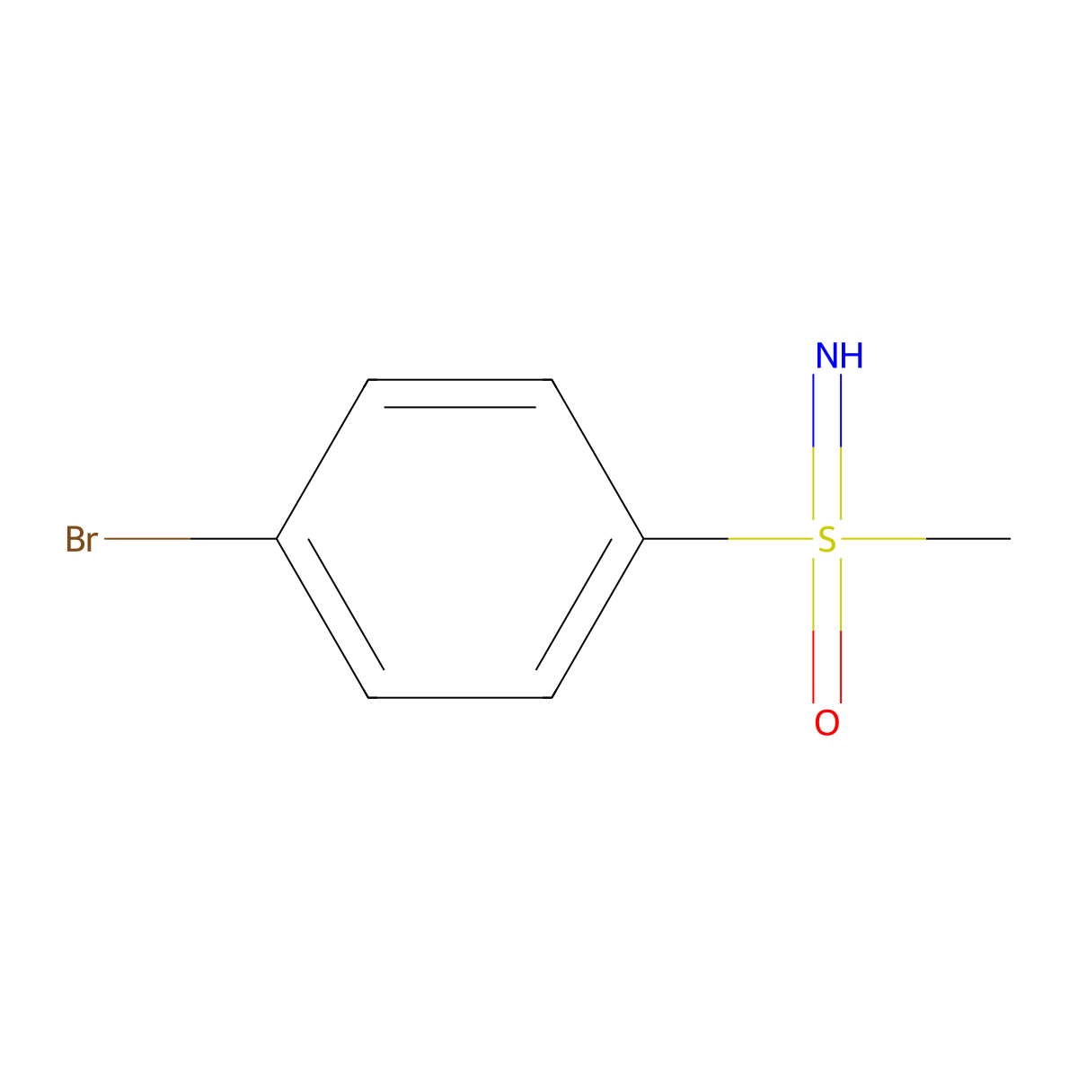 (S)-1-Bromo-4-(S-methylsulfonimidoyl)benzene molecular structure, CAS 2258639-09-5