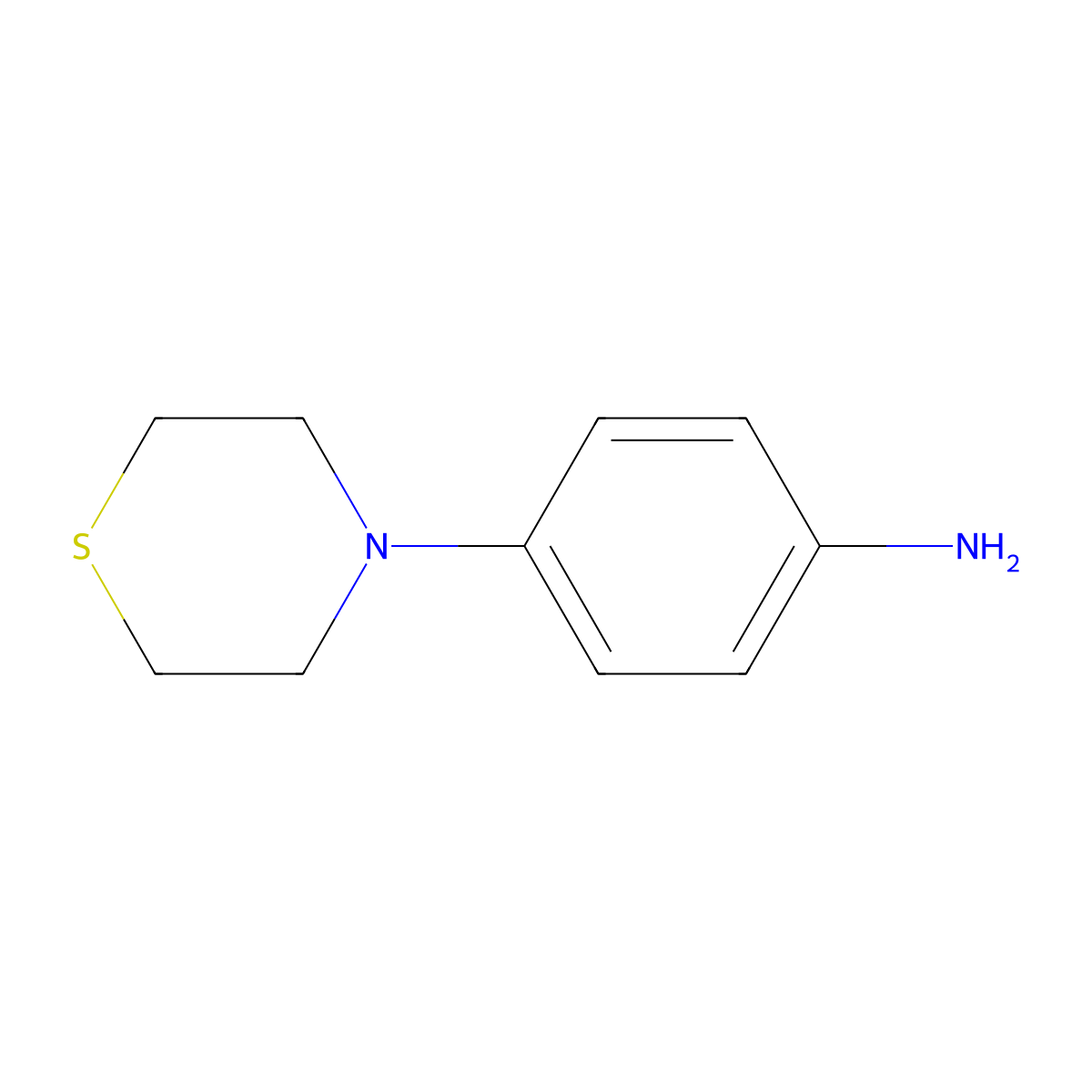 4-Thiomorpholinoaniline molecular structure, CAS 22589-35-1