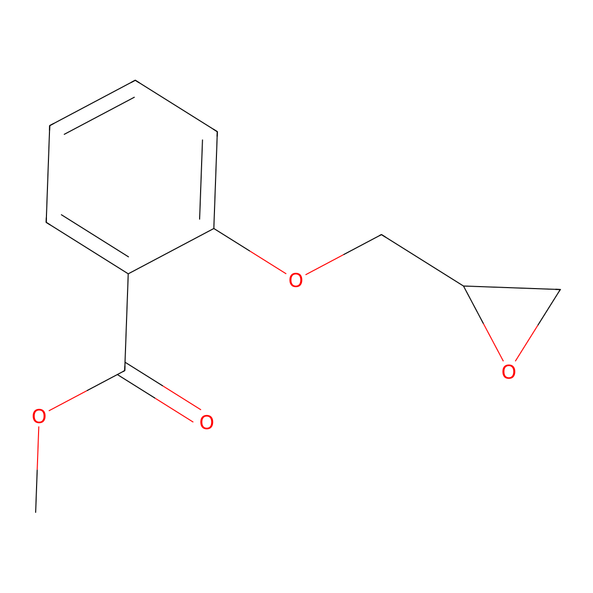 Methyl 2-(oxiran-2-ylmethoxy)benzoate molecular structure, CAS 22589-46-4