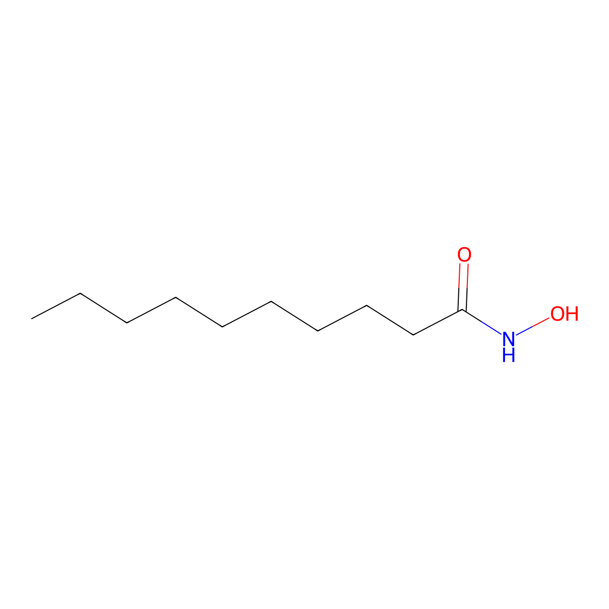 Decanohydroxamic Acid molecular structure, CAS 2259-85-0