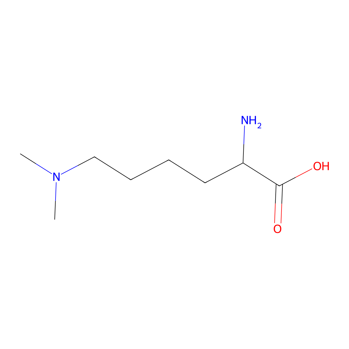 N(6),N(6)-Dimethyl-L-lysine molecular structure, CAS 2259-86-1
