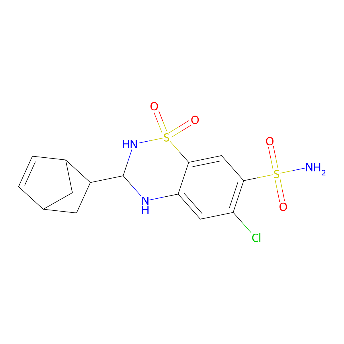 Cyclothiazide molecular structure, CAS 2259-96-3