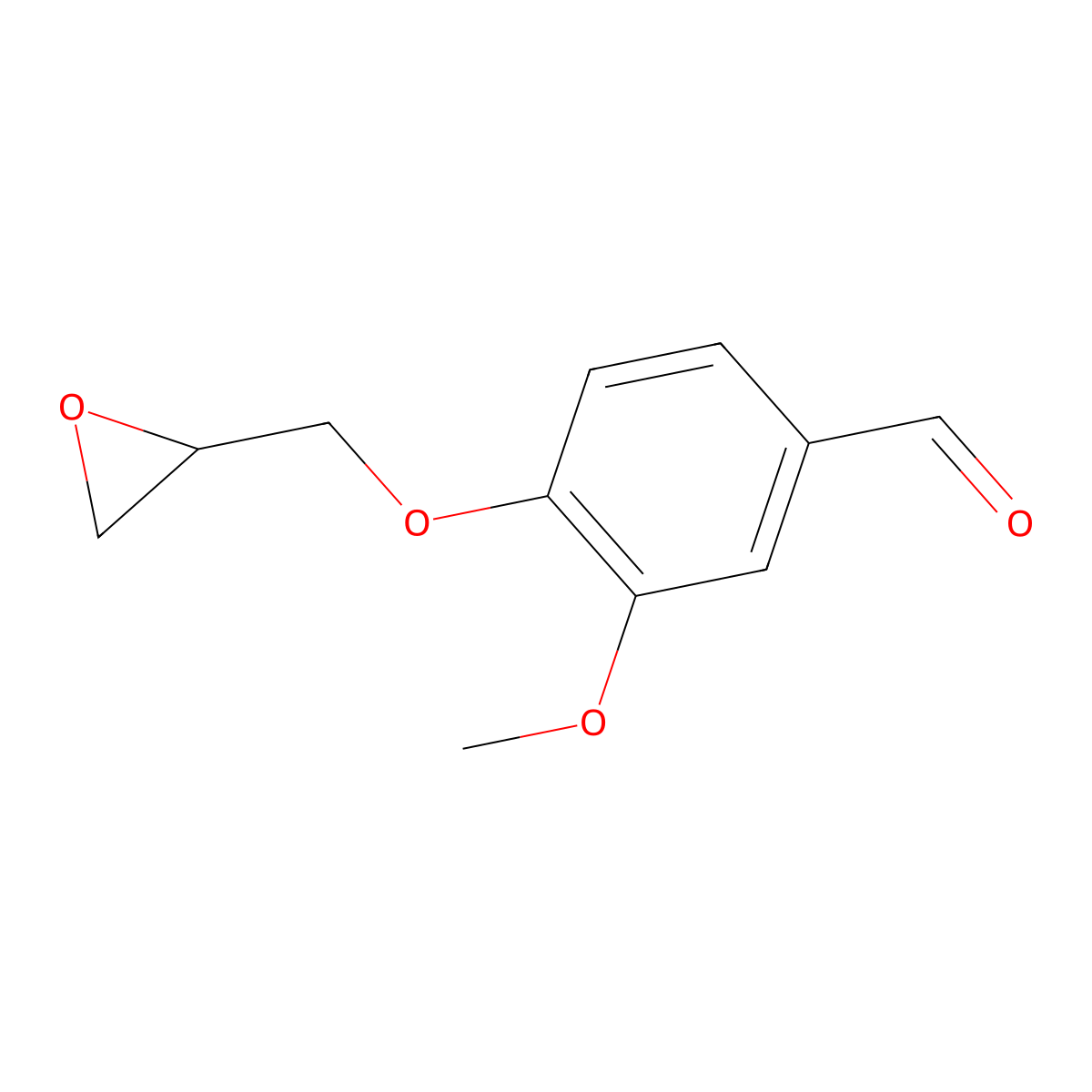 3-Methoxy-4-(2-oxiranylmethoxy)benzaldehyde molecular structure, CAS 22590-66-5