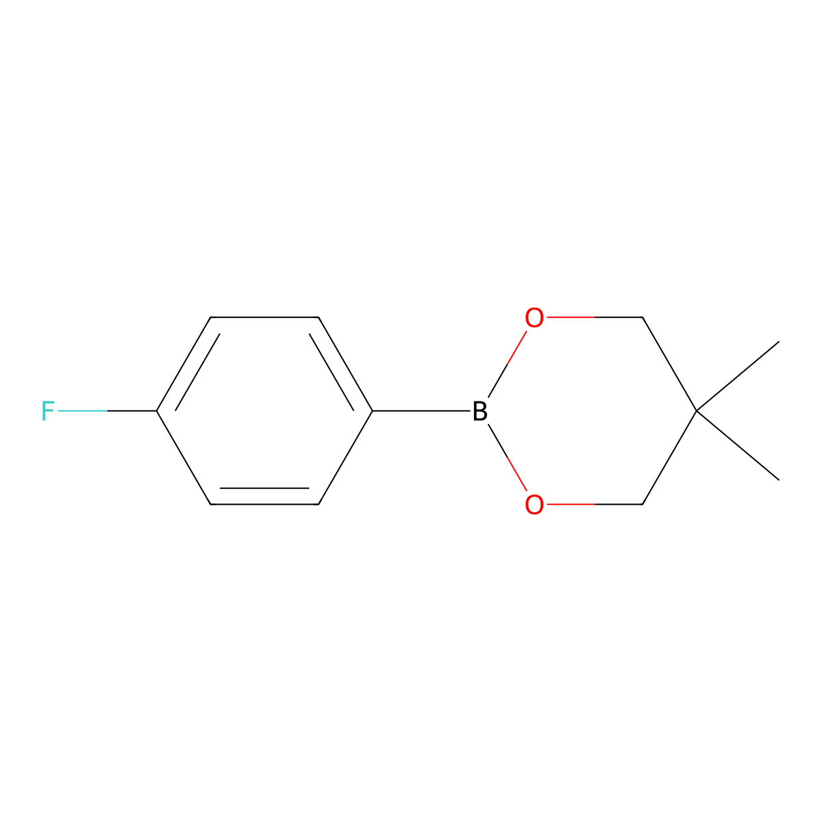 2-(4-Fluorophenyl)-5,5-dimethyl-1,3,2-dioxaborinane molecular structure, CAS 225916-39-2