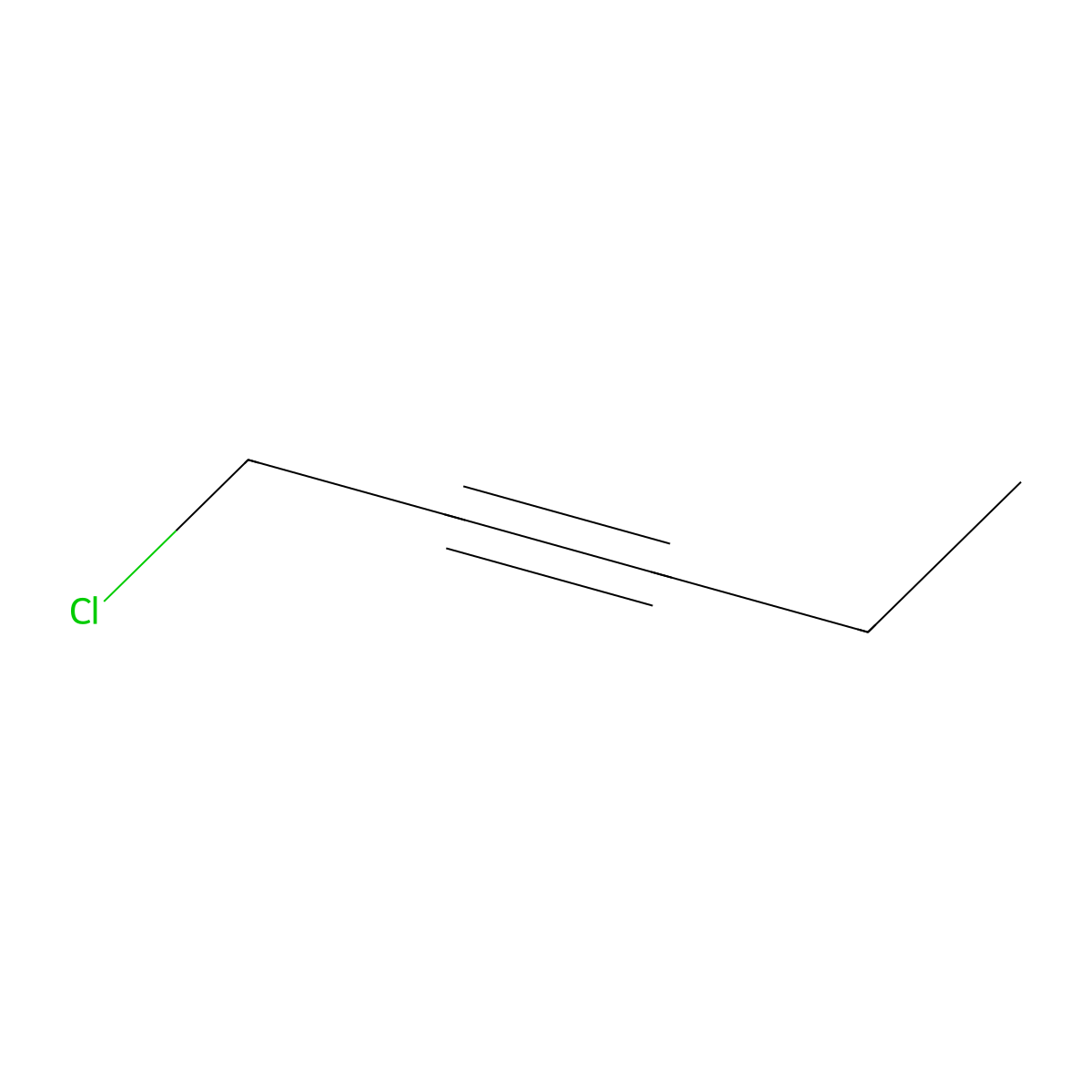 1-Chloro-2-pentyne molecular structure, CAS 22592-15-0