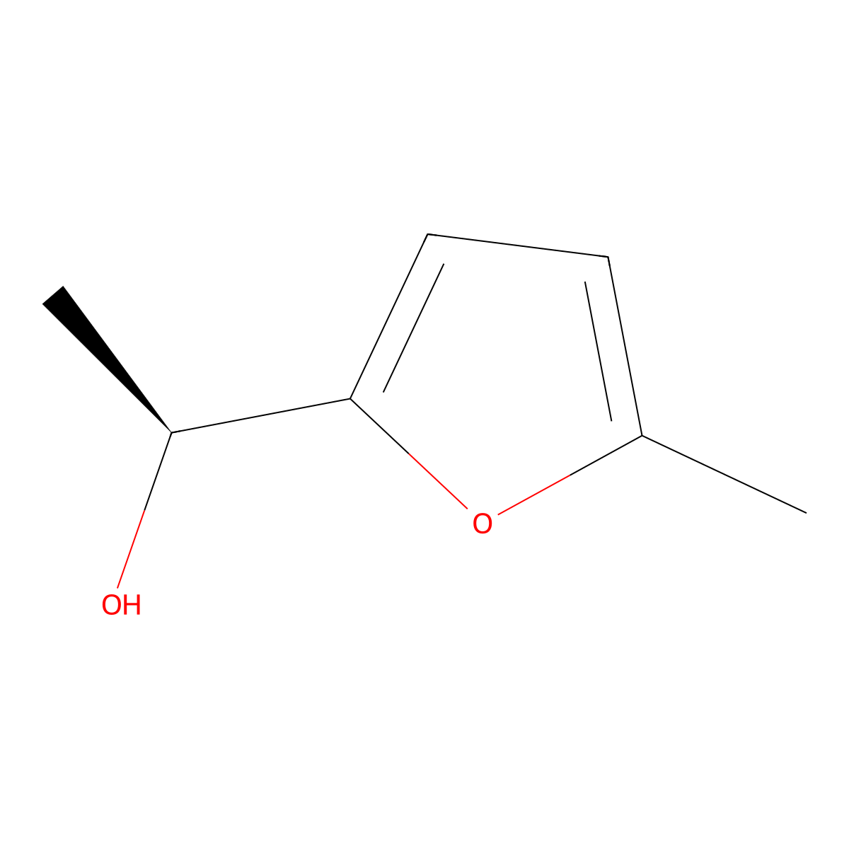(1S)-1-(5-methylfuran-2-yl)ethan-1-ol molecular structure, CAS 225920-09-2