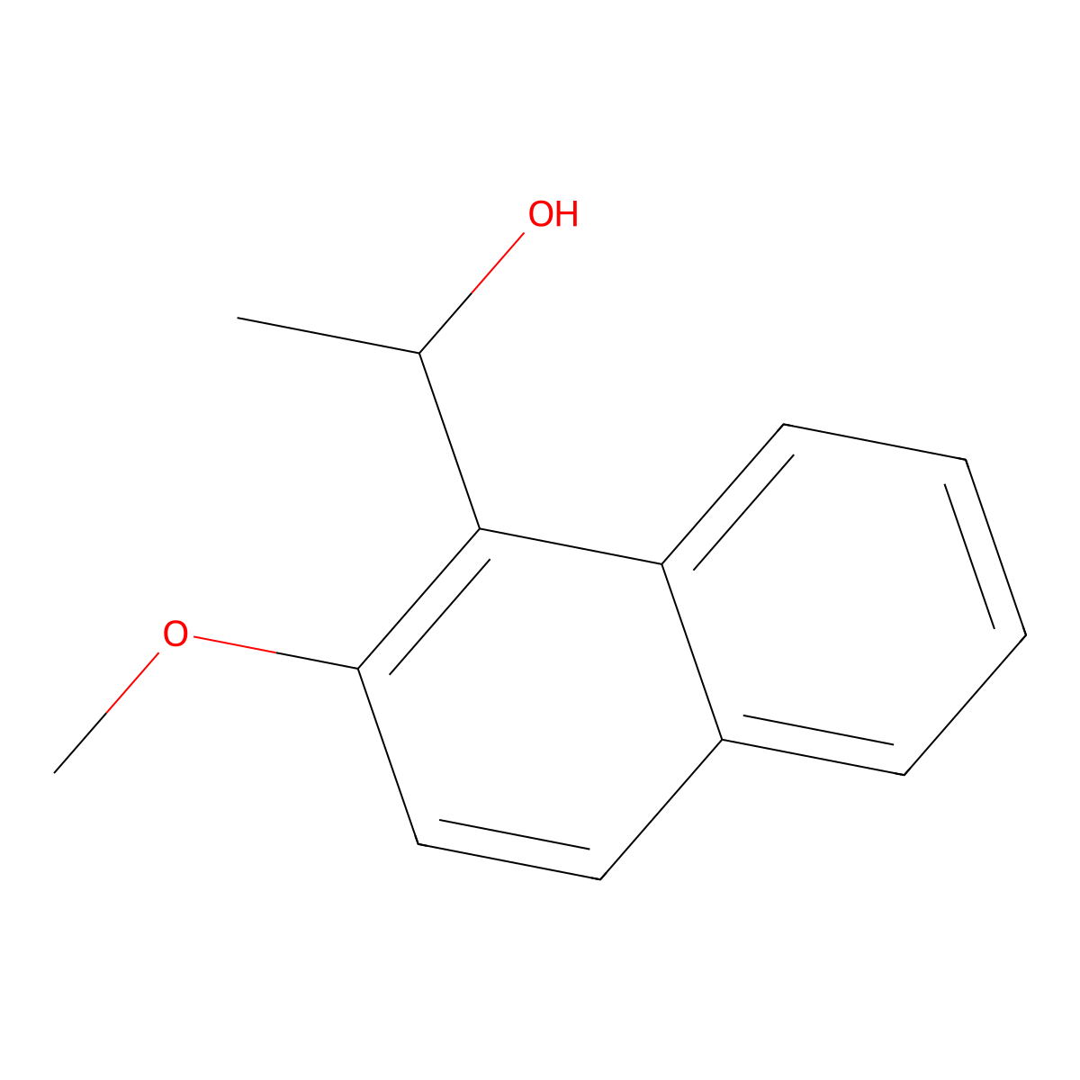 (R)-1-(2-Methoxynaphthalen-1-yl)ethan-1-ol molecular structure, CAS 225934-00-9