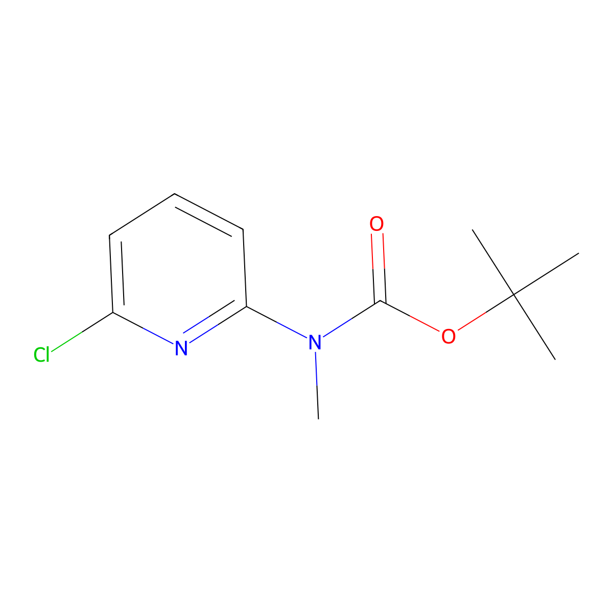 tert-butyl N-(6-chloropyridin-2-yl)-N-methylcarbamate molecular structure, CAS 2259642-17-4