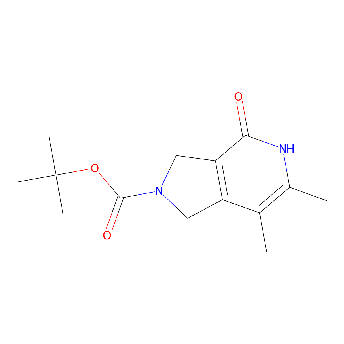 2-Boc-6,7-dimethyl-2,3-dihydro-1H-pyrrolo[3,4-c]pyridin-4(5H)-one molecular structure, CAS 2259698-26-3