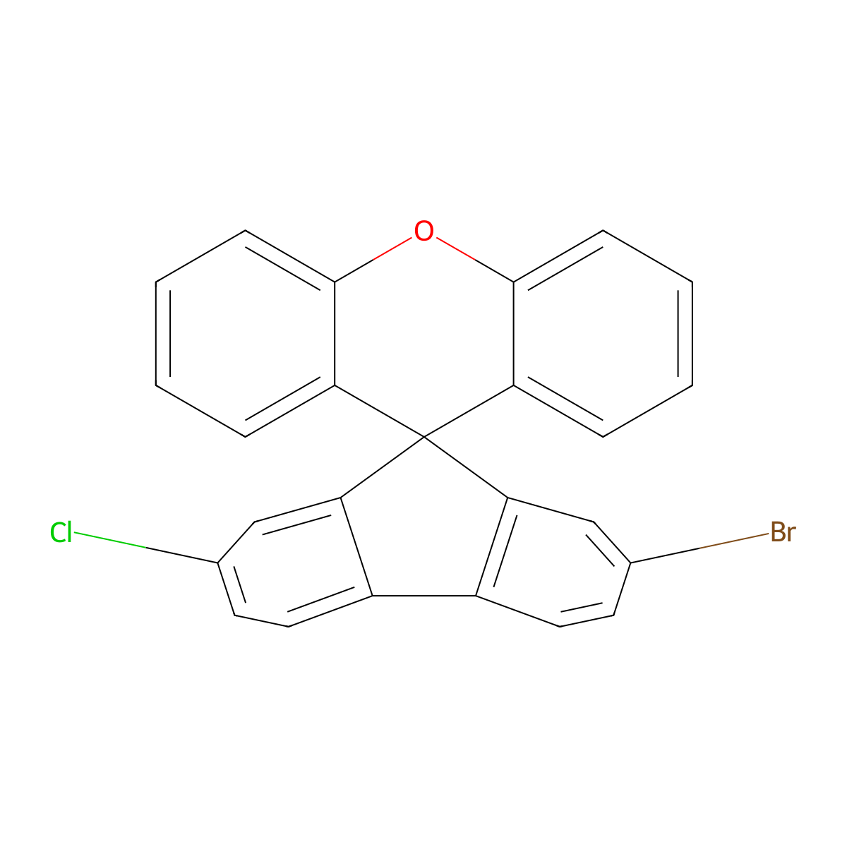 2-Bromo-7-chlorospiro[fluorene-9,9'-xanthene] molecular structure, CAS 2259716-83-9