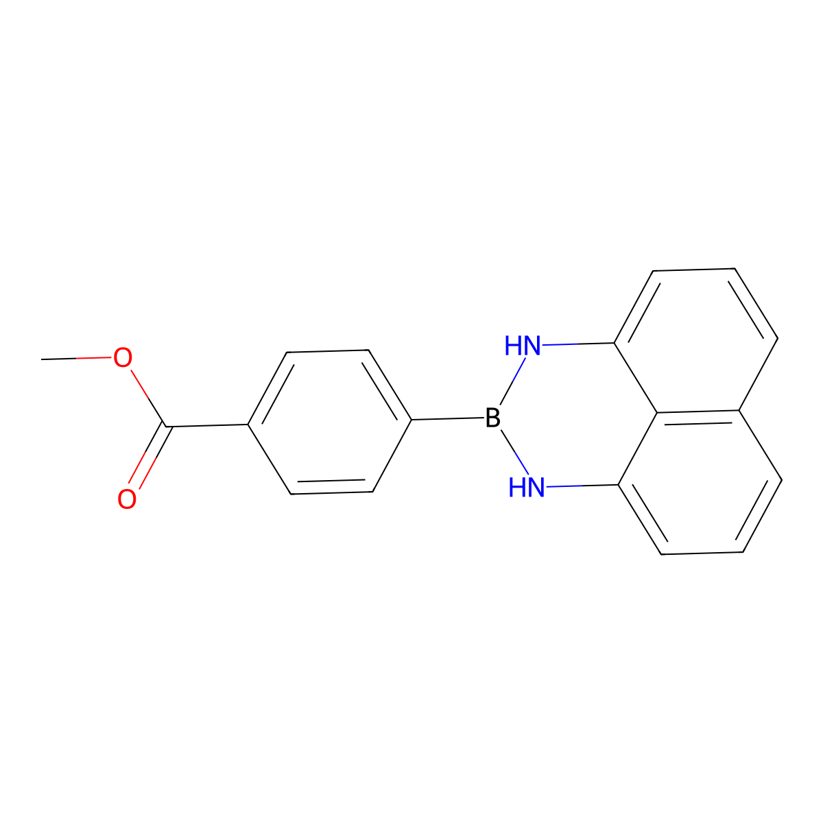 Methyl 4-(1H-naphtho[1,8-DE][1,3,2]diazaborinin-2(3H)-YL)benzoate molecular structure, CAS 2259849-63-1
