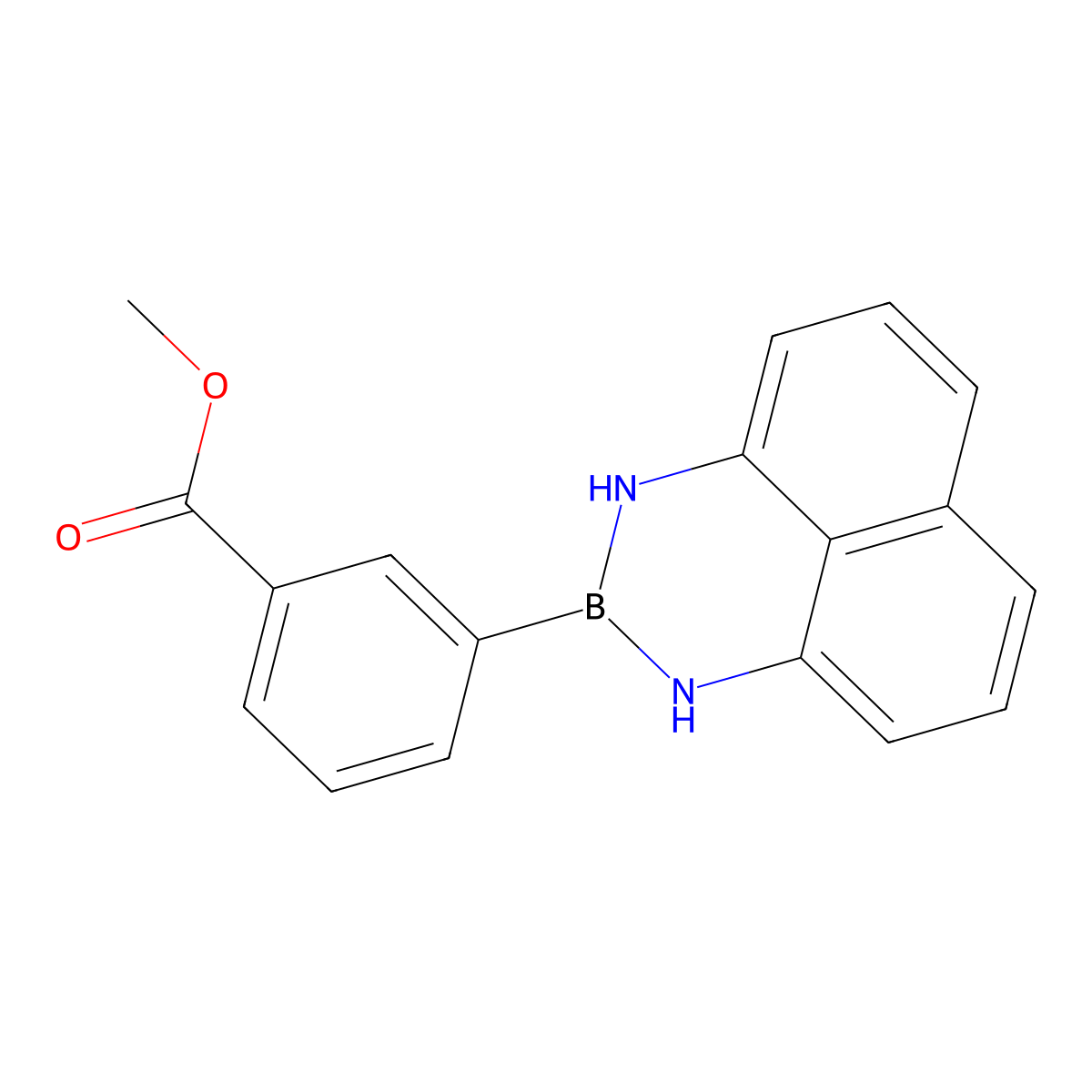 Methyl 3-(1H-naphtho[1,8-DE][1,3,2]diazaborinin-2(3H)-YL)benzoate molecular structure, CAS 2259849-66-4