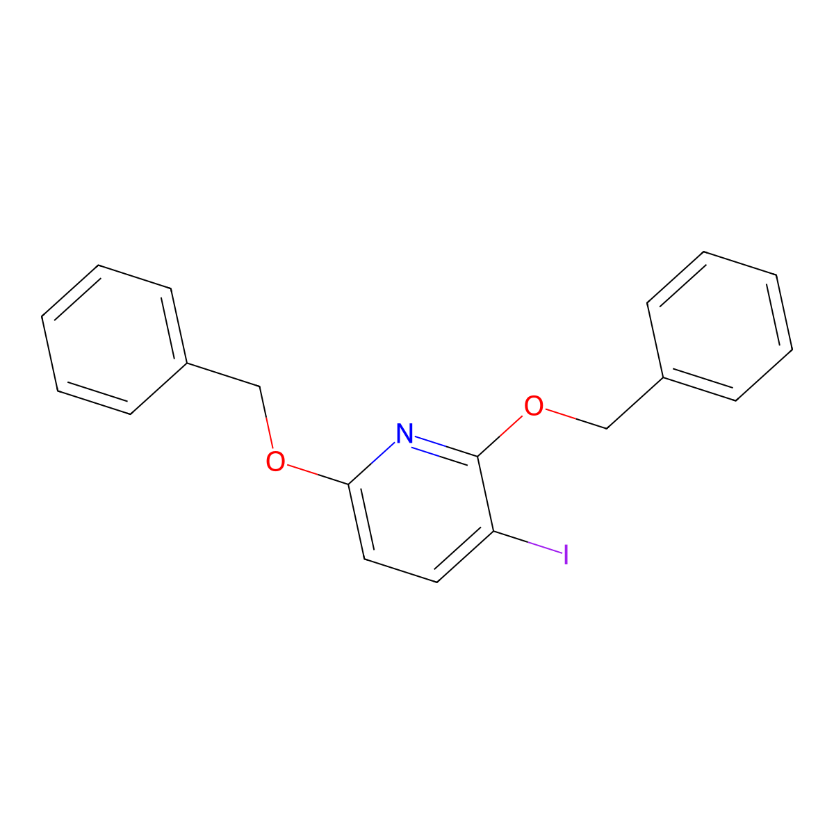 2,6-Bis(benzyloxy)-3-iodopyridine molecular structure, CAS 2259853-06-8