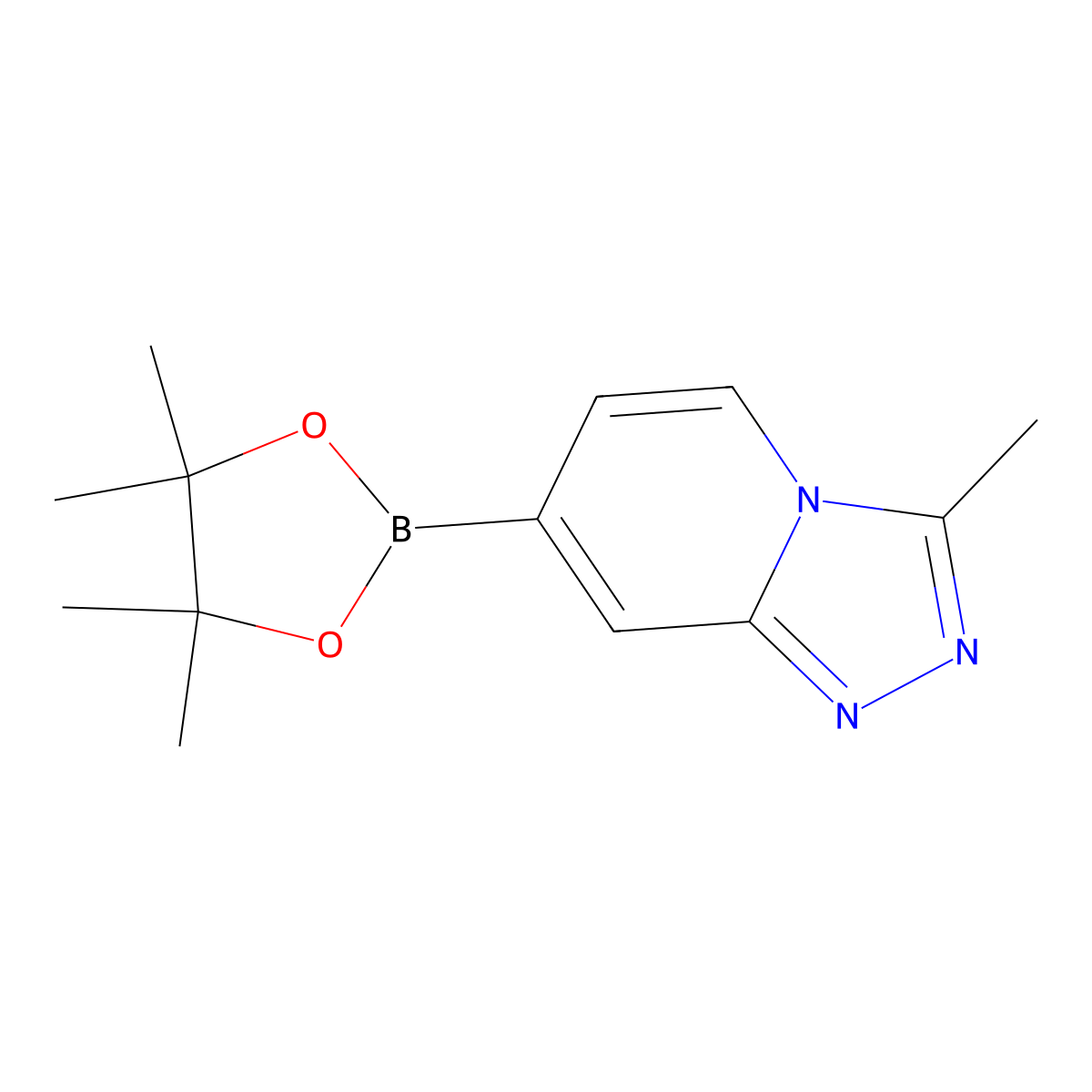 3-Methyl-7-(tetramethyl-1,3,2-dioxaborolan-2-yl)-[1,2,4]triazolo[4,3-a]pyridine molecular structure, CAS 2259877-33-1