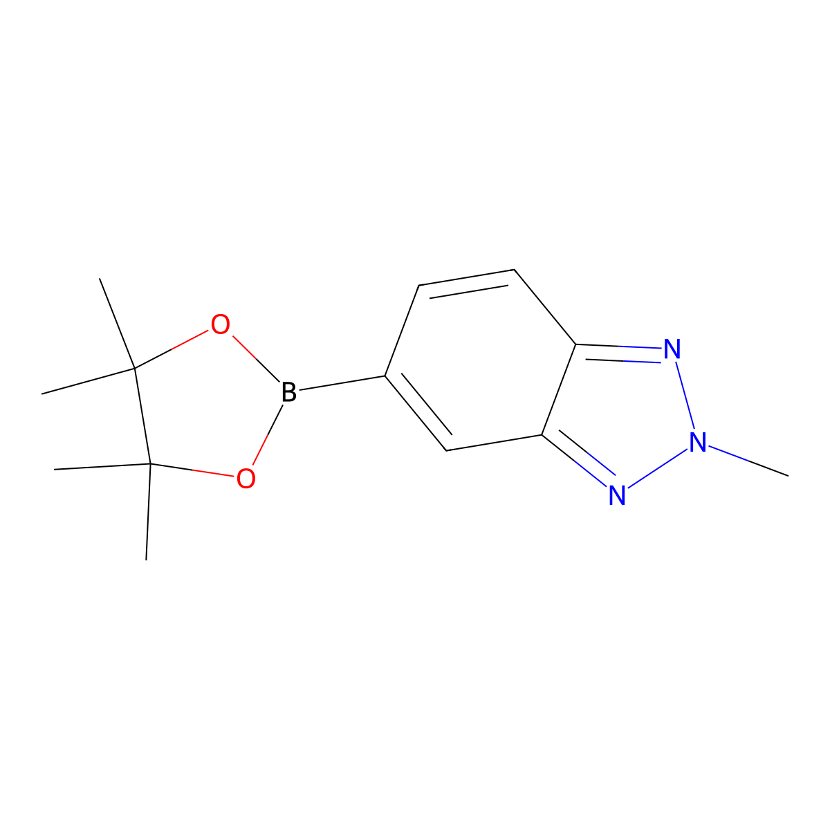 2-Methyl-5-(4,4,5,5-tetramethyl-1,3,2-dioxaborolan-2-yl)benzotriazole molecular structure, CAS 2259877-38-6