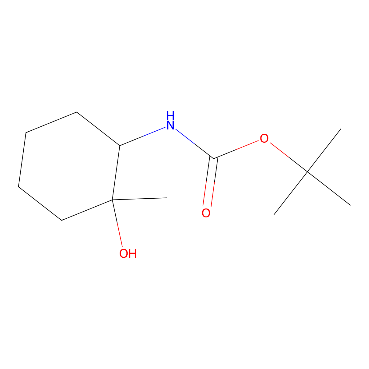 rac-tert-butyl N-[(1R,2R)-2-hydroxy-2-methylcyclohexyl]carbamate molecular structure, CAS 2259926-68-4