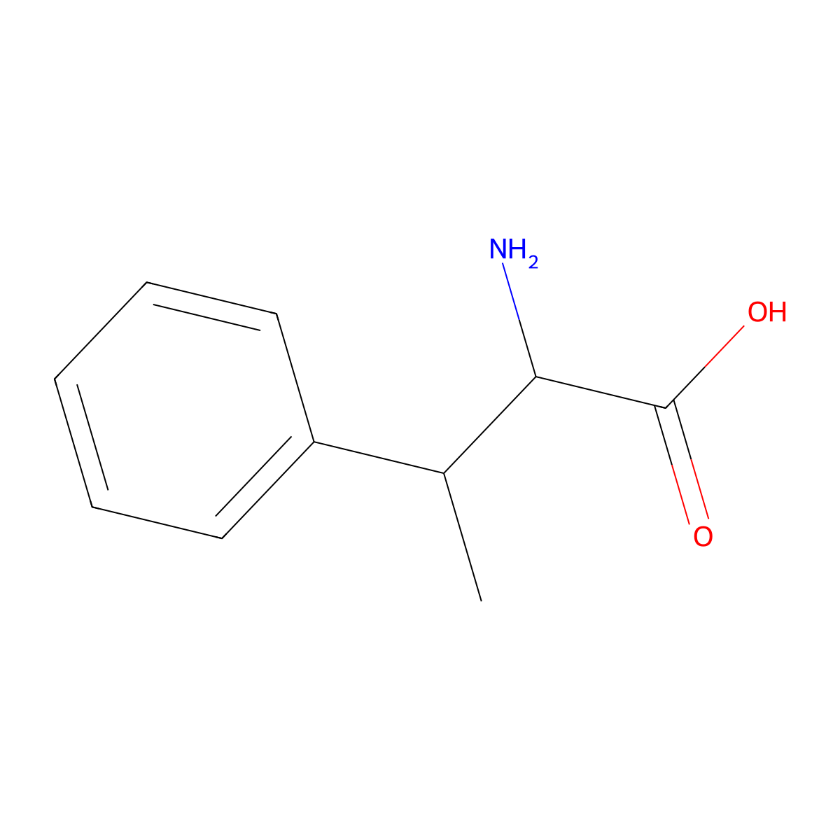 2-Amino-3-phenylbutanoic acid molecular structure, CAS 2260-12-0