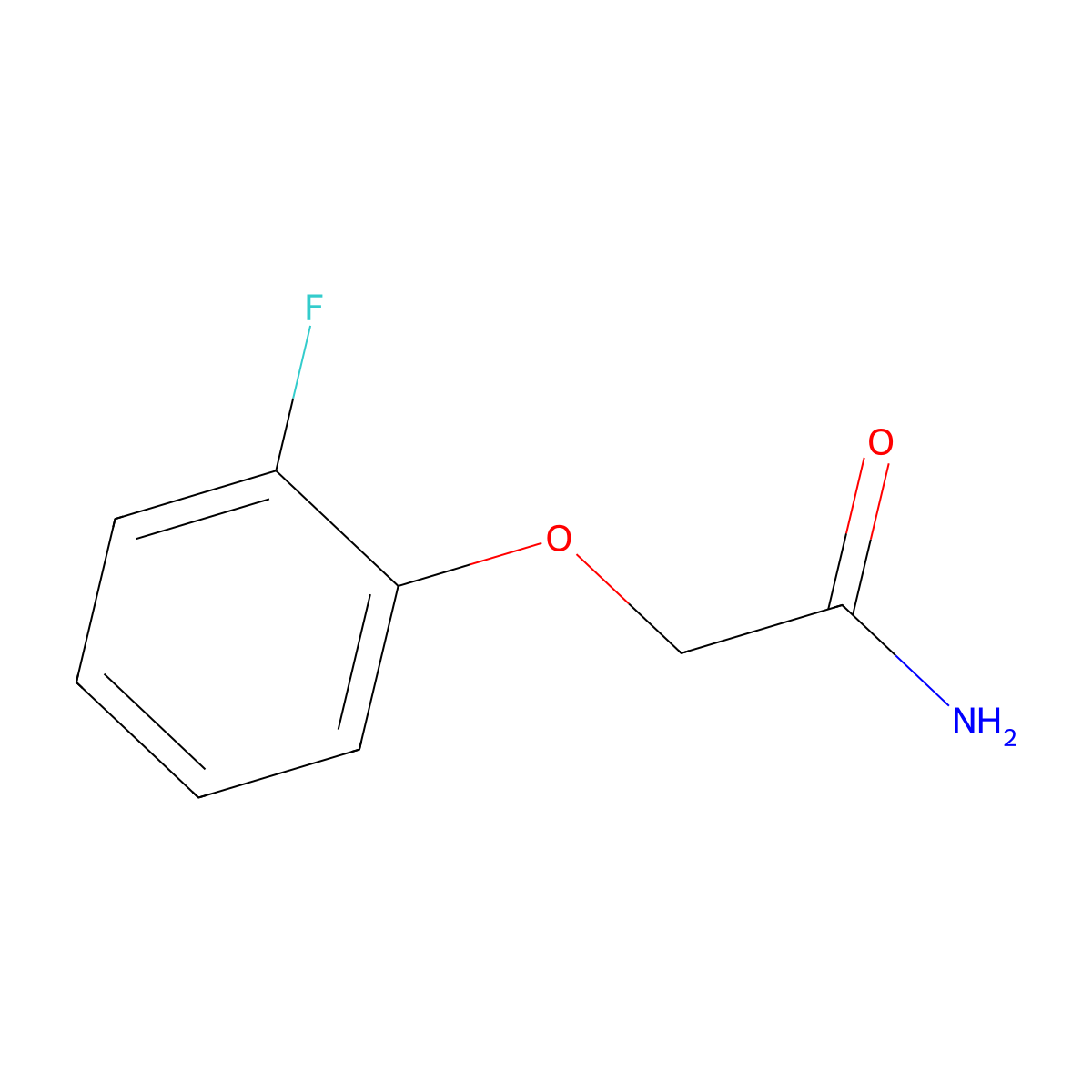 2-(2-Fluorophenoxy)acetamide molecular structure, CAS 2260-60-8