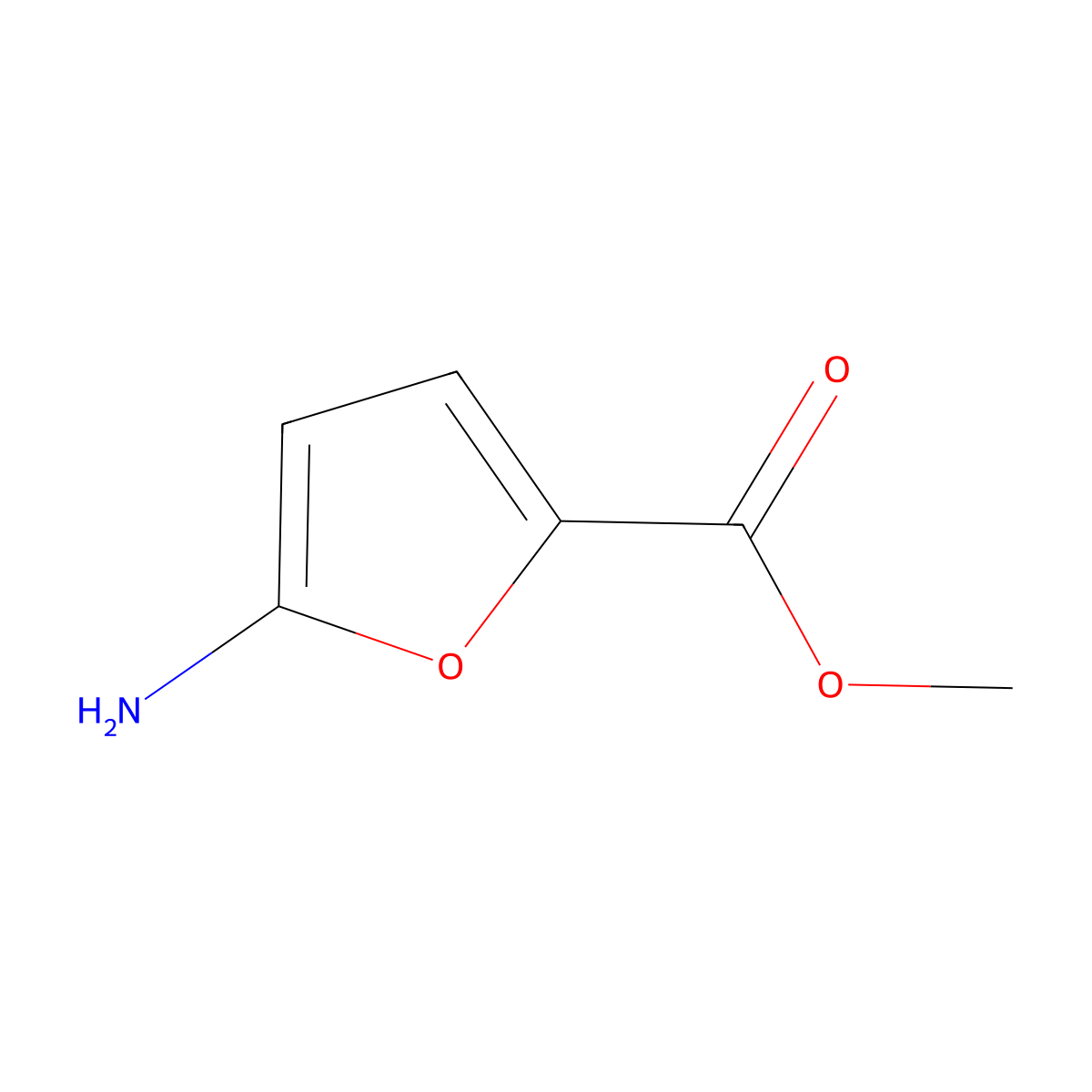 Methyl 5-aminofuran-2-carboxylate molecular structure, CAS 22600-30-2