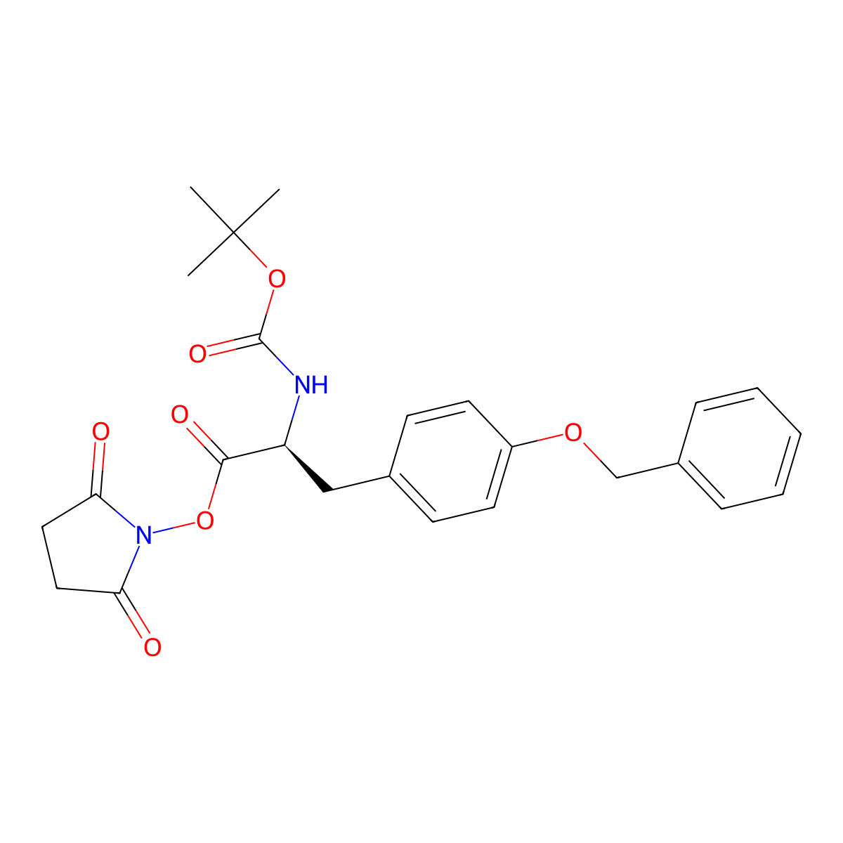 Boc-Tyr(Bzl)-OSu molecular structure, CAS 22601-29-2