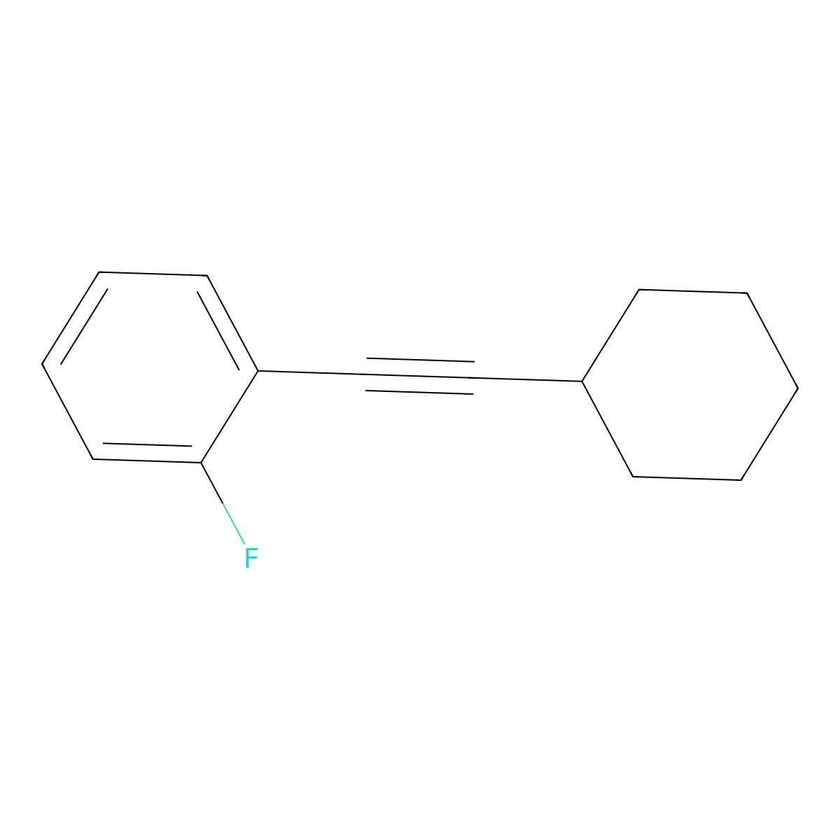 1-(2-Cyclohexylethynyl)-2-fluorobenzene molecular structure, CAS 2260561-83-7