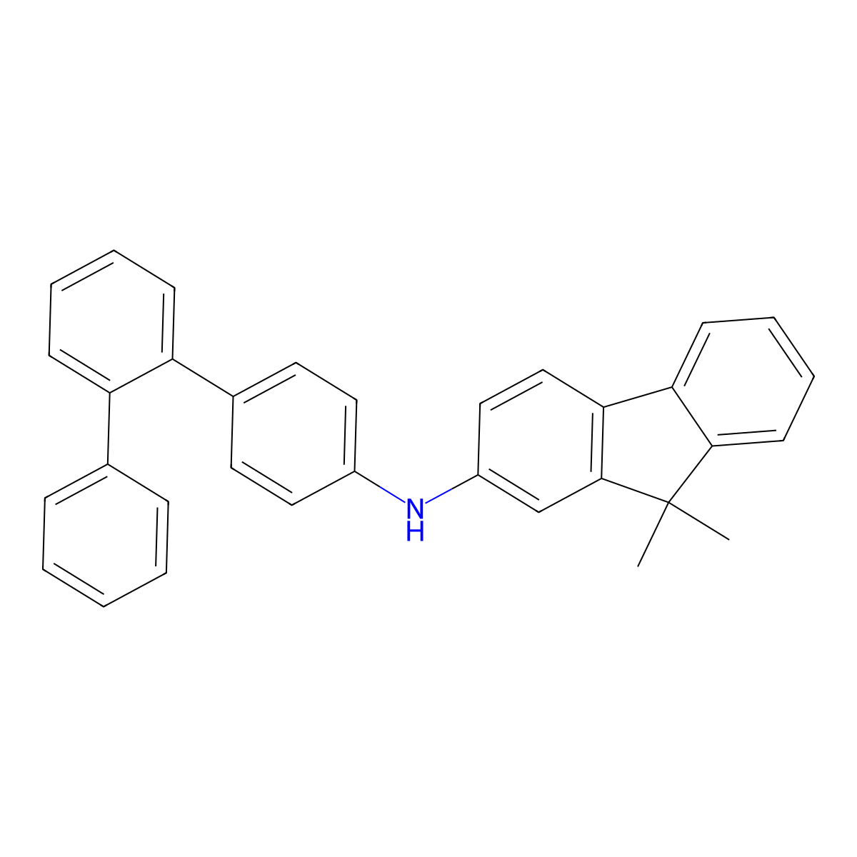 9,9-Dimethyl-N-[1,1':2',1''-terphenyl]-4-yl-9H-fluoren-2-amine molecular structure, CAS 2260615-69-6