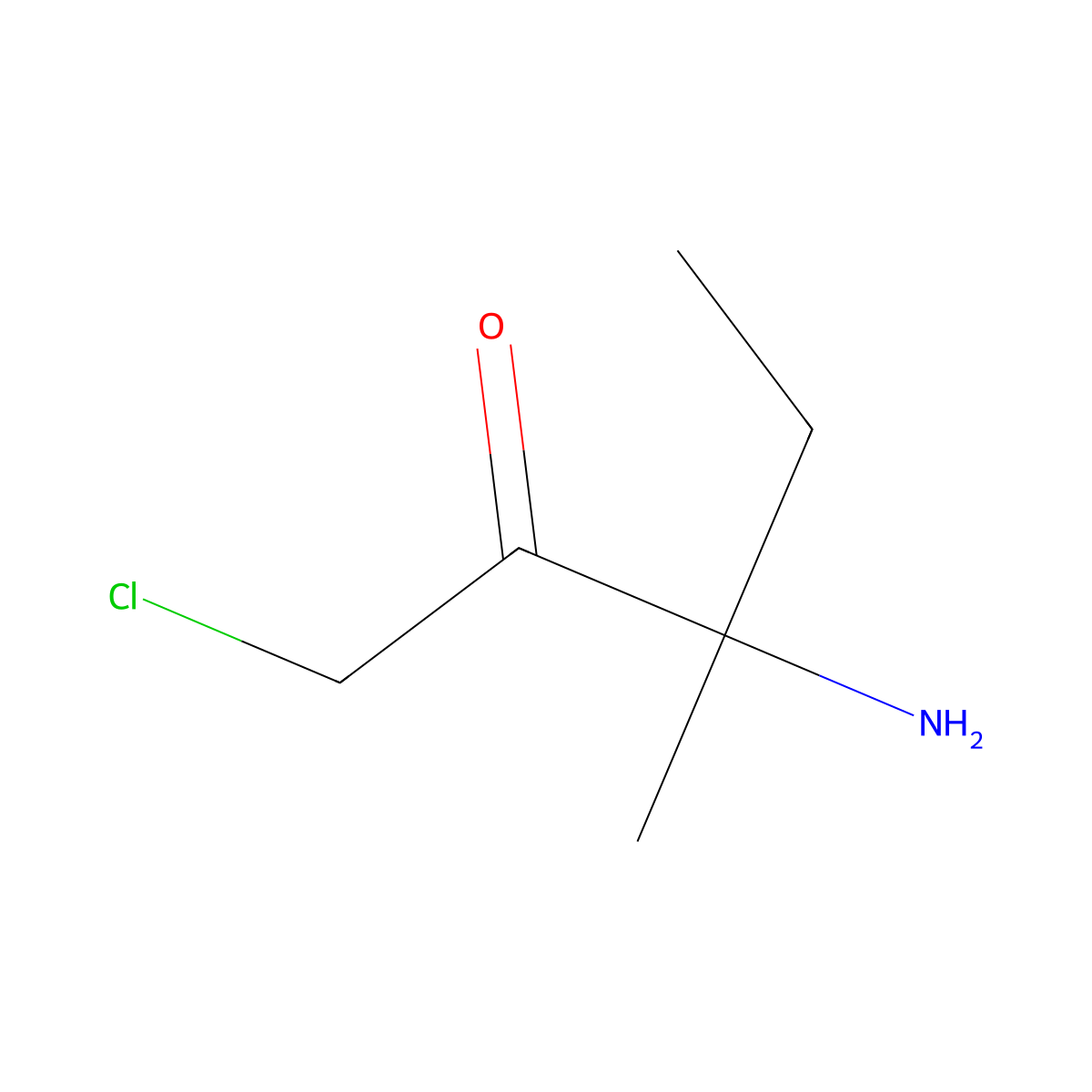 3-Amino-1-chloro-3-methylpentan-2-one molecular structure, CAS 226065-67-4
