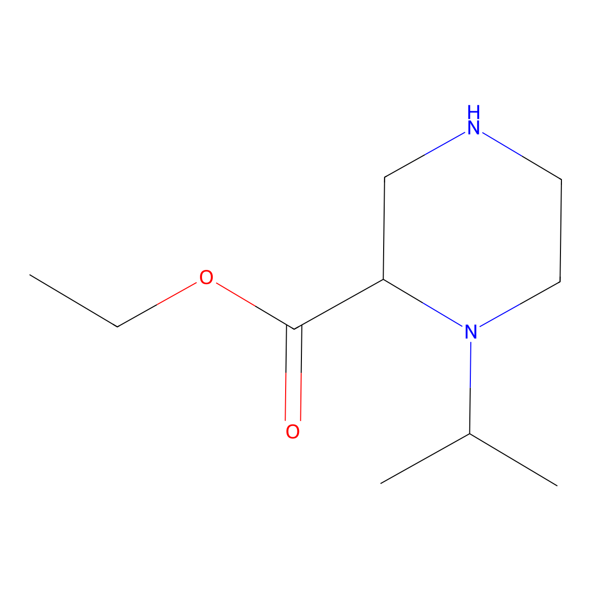 Ethyl 1-(propan-2-yl)piperazine-2-carboxylate molecular structure, CAS 226068-05-9