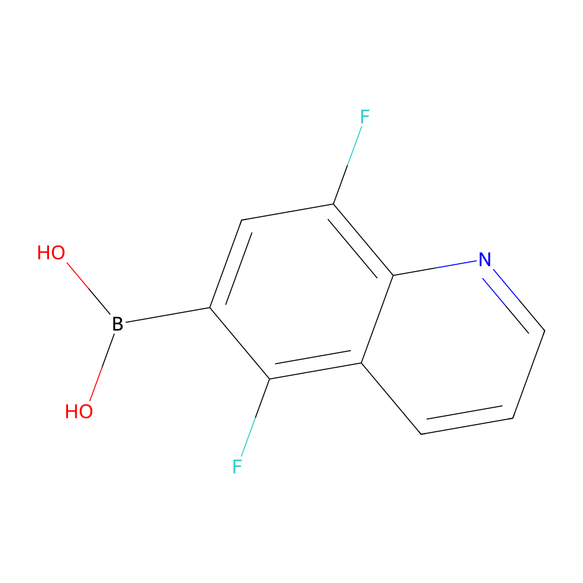 (5,8-Difluoroquinolin-6-yl)boronic acid molecular structure, CAS 2260683-50-7