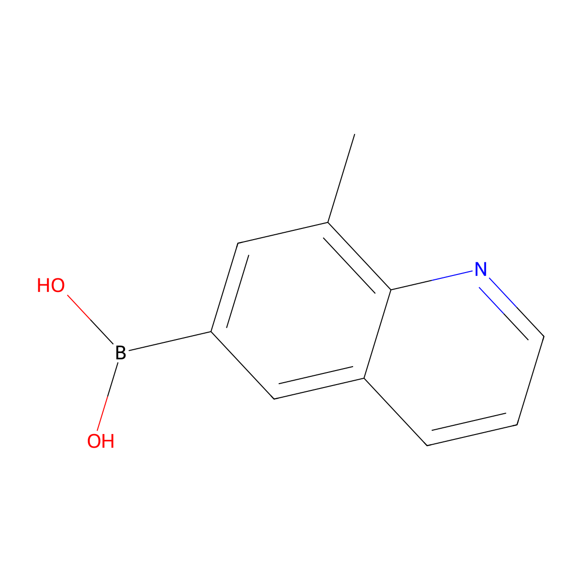 (8-Methylquinolin-6-yl)boronic acid molecular structure, CAS 2260683-75-6