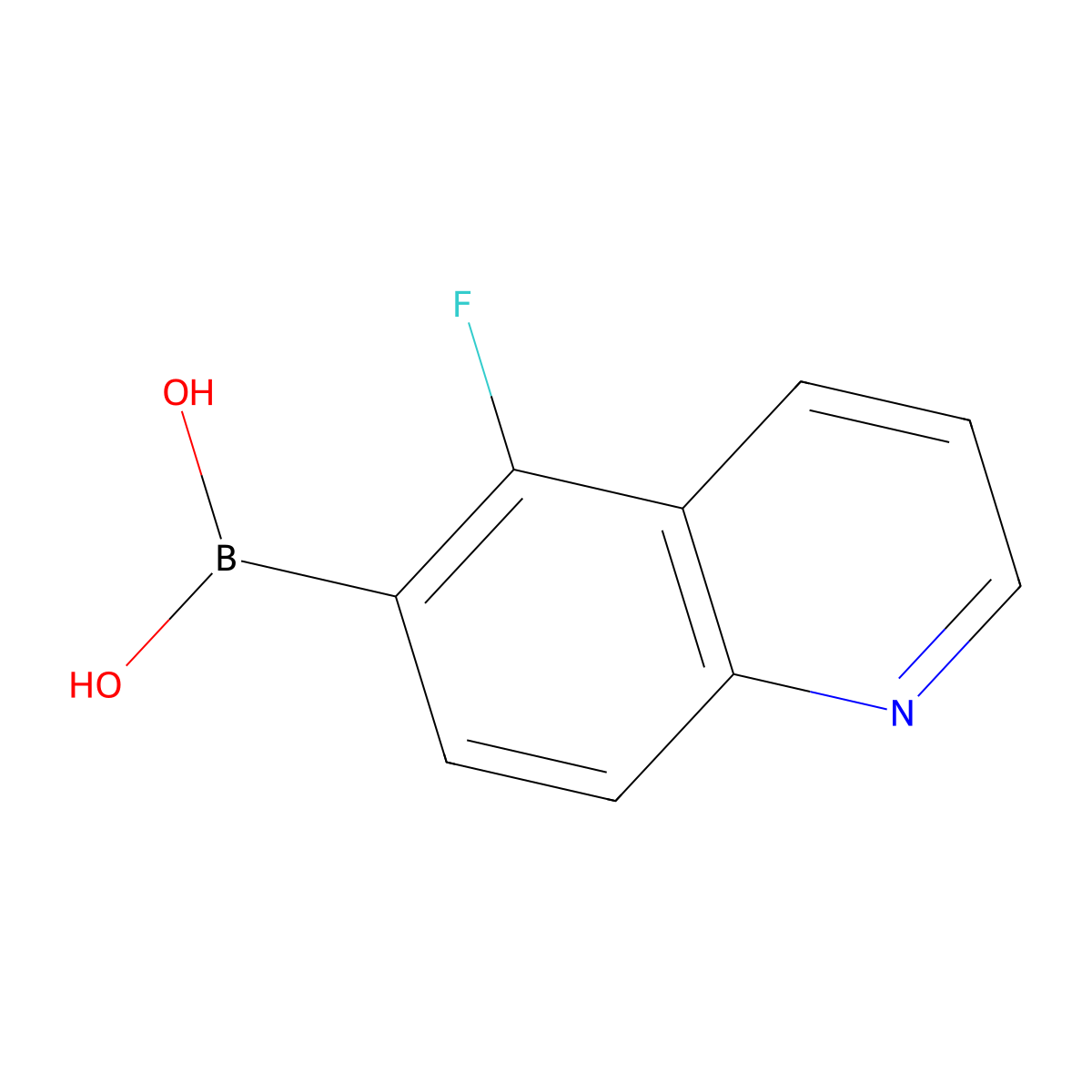 5-Floroquinoline-6-boronic acid molecular structure, CAS 2260683-88-1