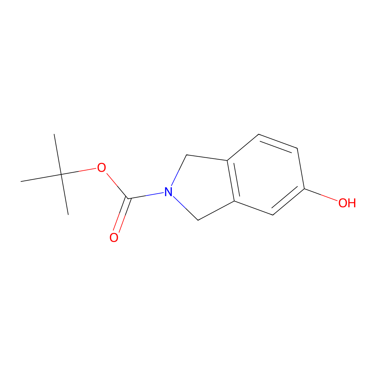 tert-butyl 5-hydroxy-2,3-dihydro-1H-isoindole-2-carboxylate molecular structure, CAS 226070-47-9