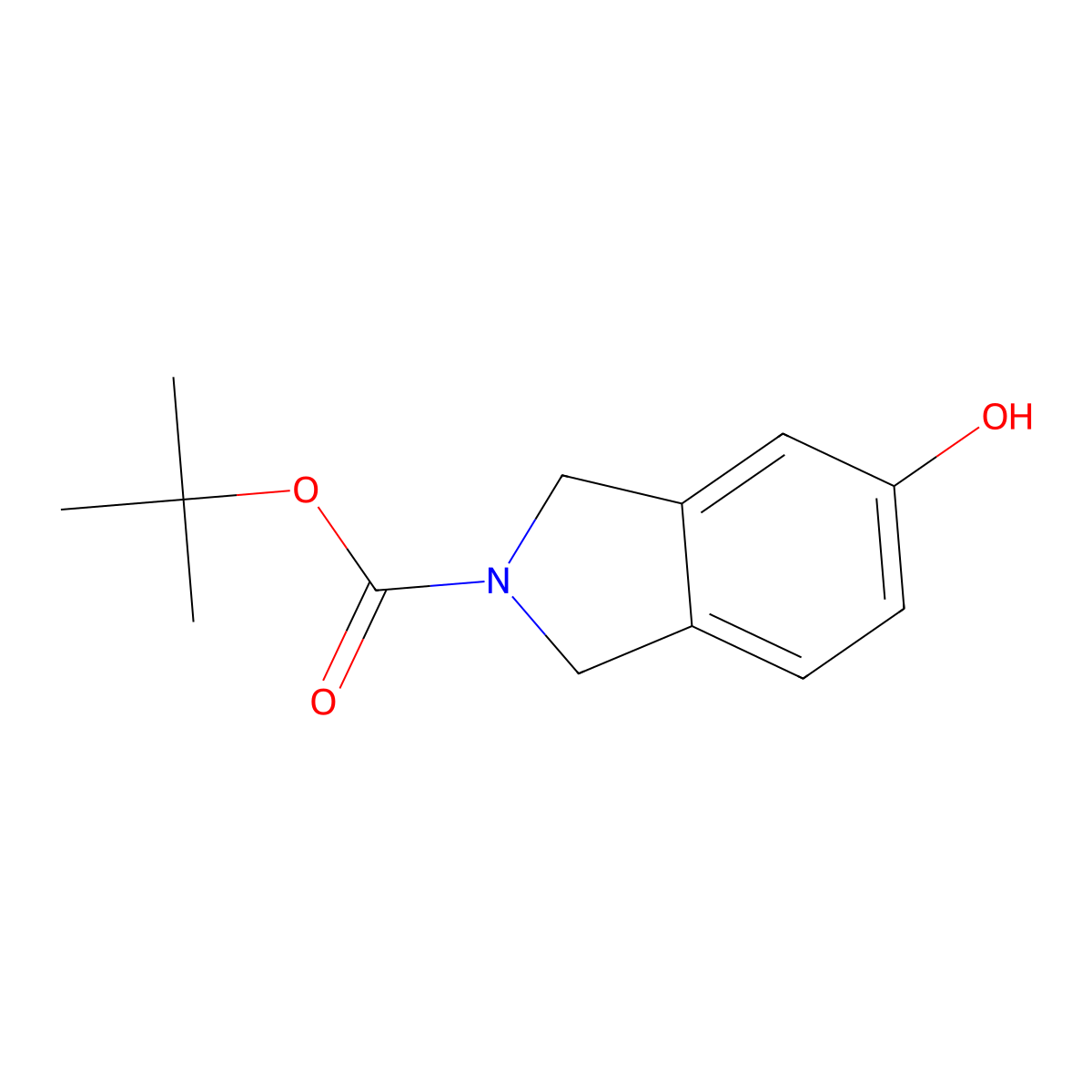 tert-butyl 5-hydroxy-2,3-dihydro-1H-isoindole-2-carboxylate molecular structure, CAS 226070-47-9