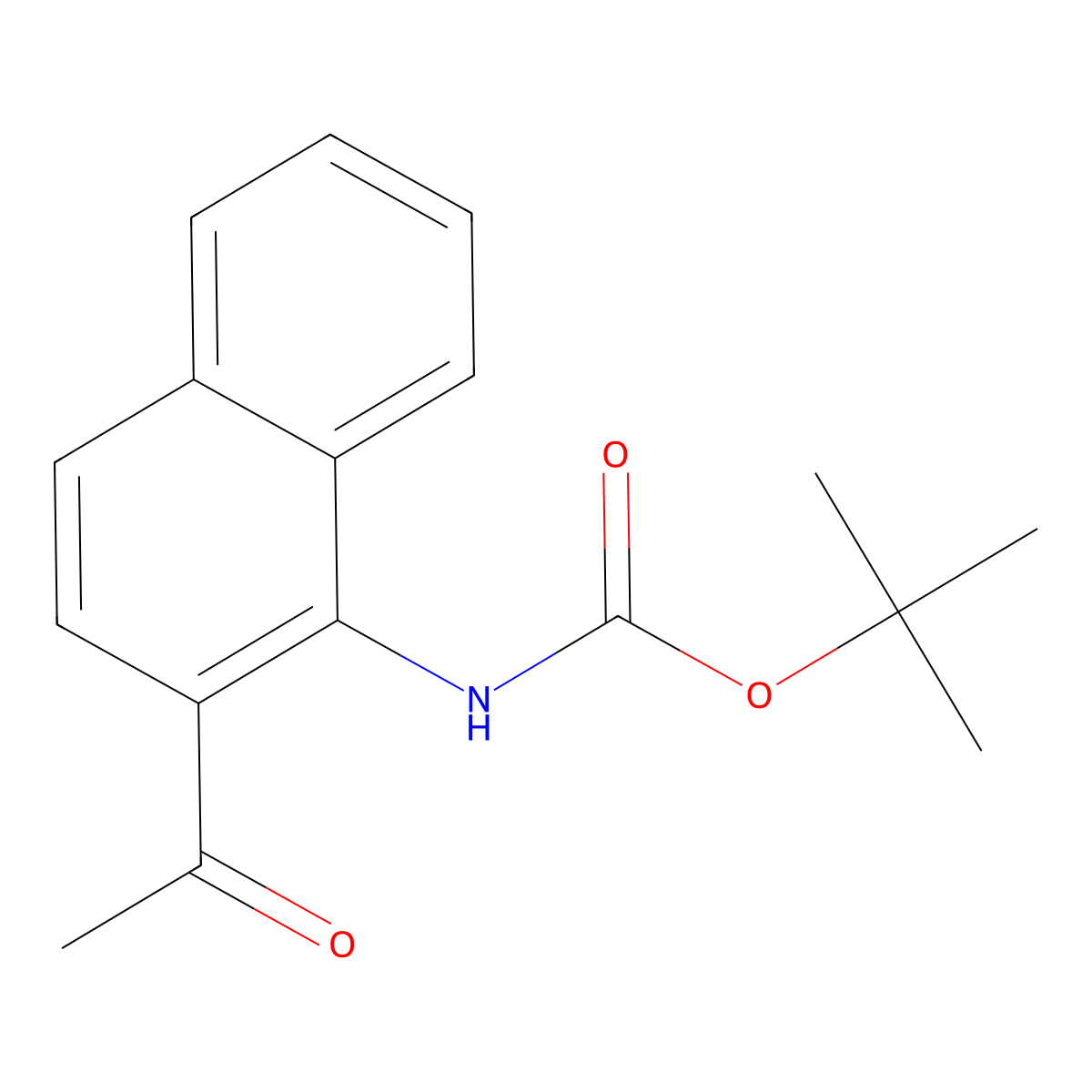 tert-butyl N-(2-acetylnaphthalen-1-yl)carbamate molecular structure, CAS 2260706-75-8