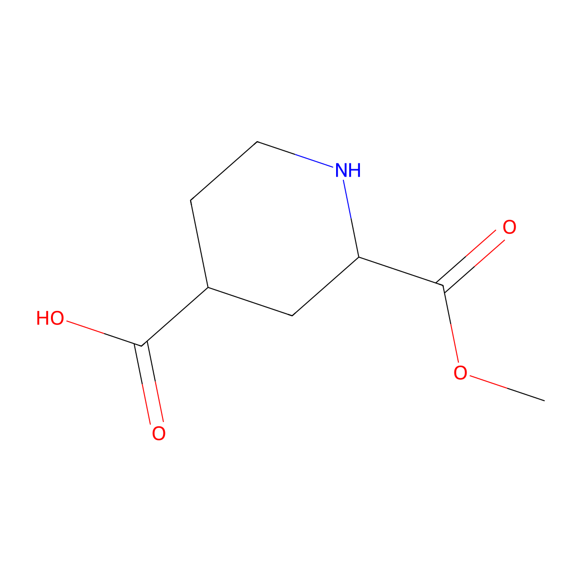 2-(Methoxycarbonyl)piperidine-4-carboxylic acid molecular structure, CAS 2260787-64-0