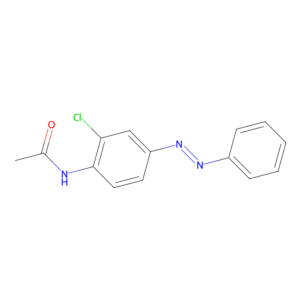 n1-[2-Chloro-4-(2-phenyldiaz-1-enyl)phenyl]acetamide molecular structure, CAS 22608-33-9