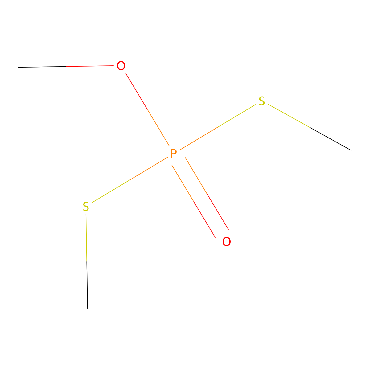 Phosphorodithioic acid, O,S,S-trimethyl ester molecular structure, CAS 22608-53-3