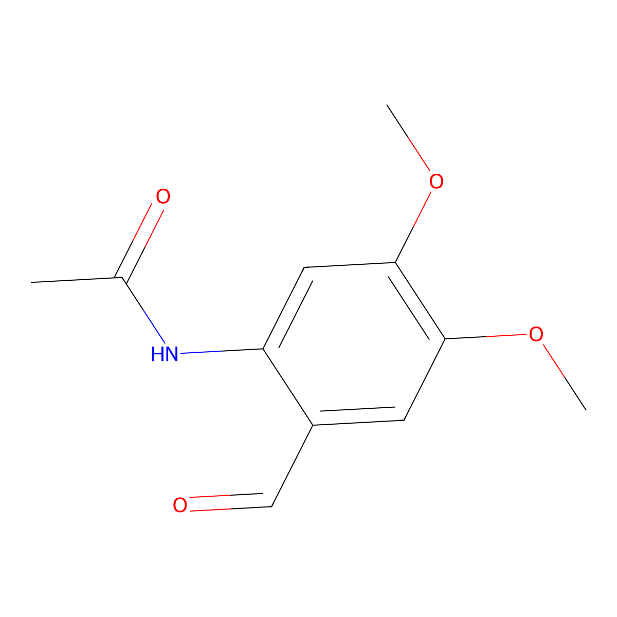 N-(2-Formyl-4,5-dimethoxy-phenyl)-acetamide molecular structure, CAS 22608-86-2