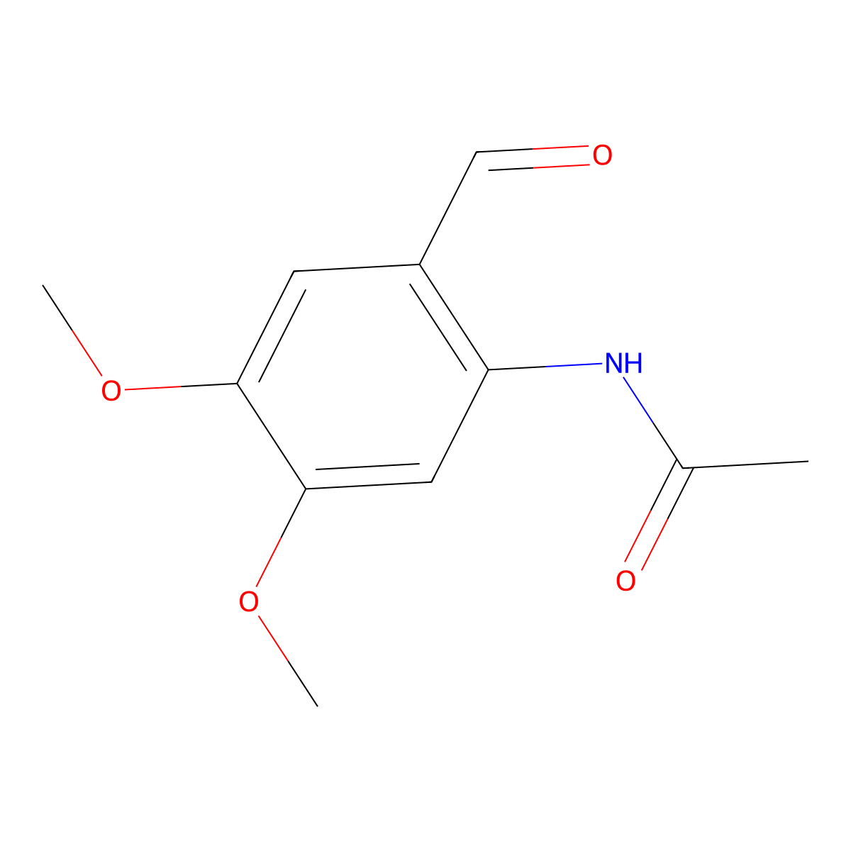 N-(2-Formyl-4,5-dimethoxy-phenyl)-acetamide molecular structure, CAS 22608-86-2