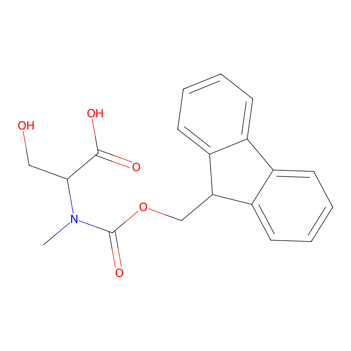 N-Fmoc-N-methyl-D-serine molecular structure, CAS 2260800-16-4