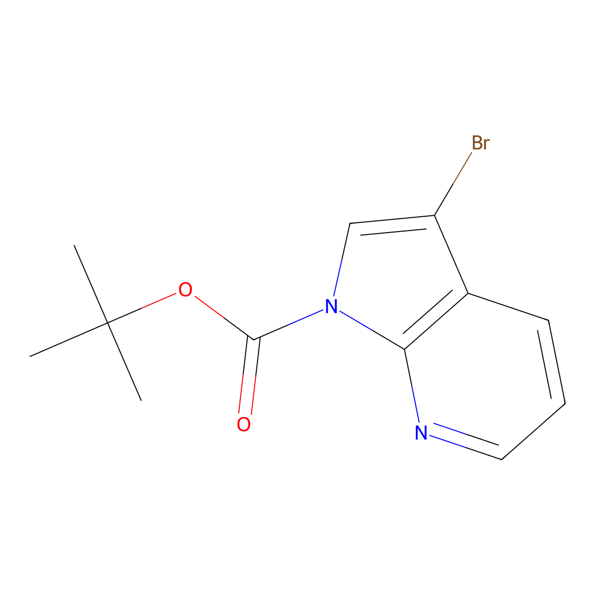 tert-Butyl 3-bromo-1H-pyrrolo[2,3-b]pyridine-1-carboxylate molecular structure, CAS 226085-17-2
