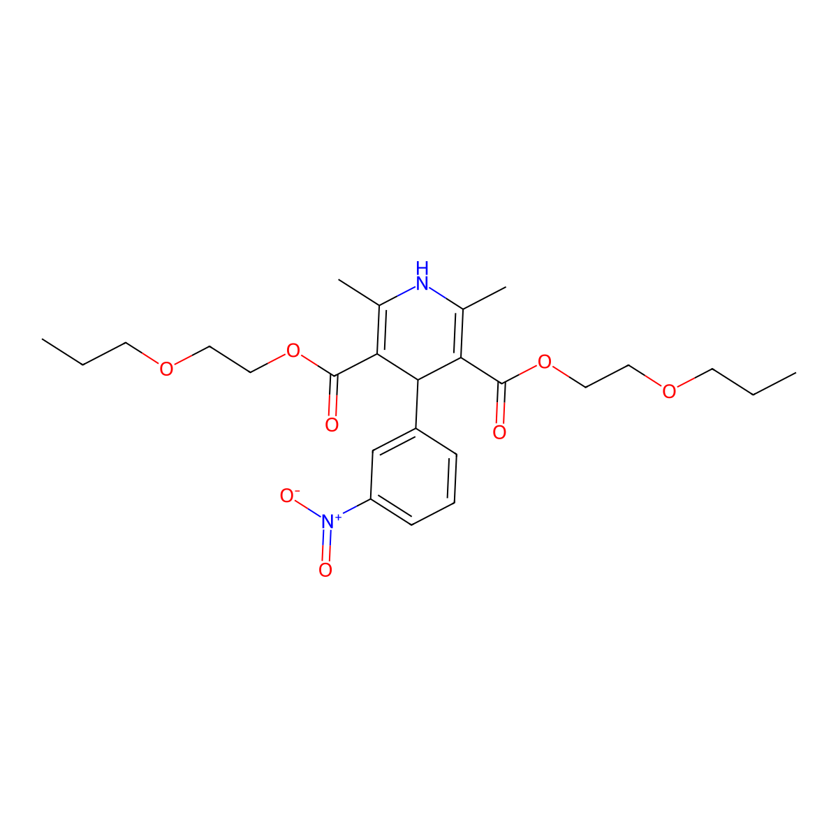 Niludipine molecular structure, CAS 22609-73-0