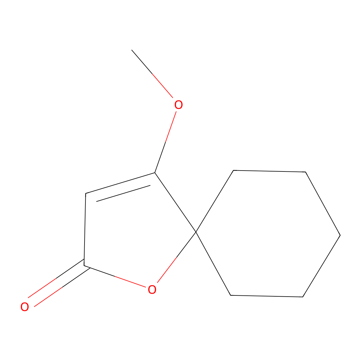 4-Methoxy-1-oxaspiro[4.5]dec-3-en-2-one molecular structure, CAS 22609-95-6